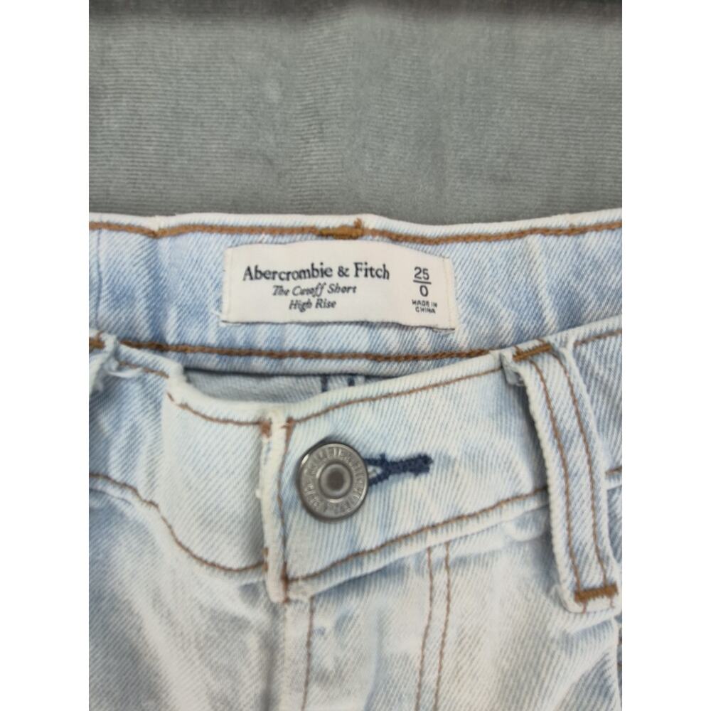 Abercrombie & Fitch The Cutoff Beach Summer Short Women's 25/0 Blue High-Rise - Picture 4 of 6